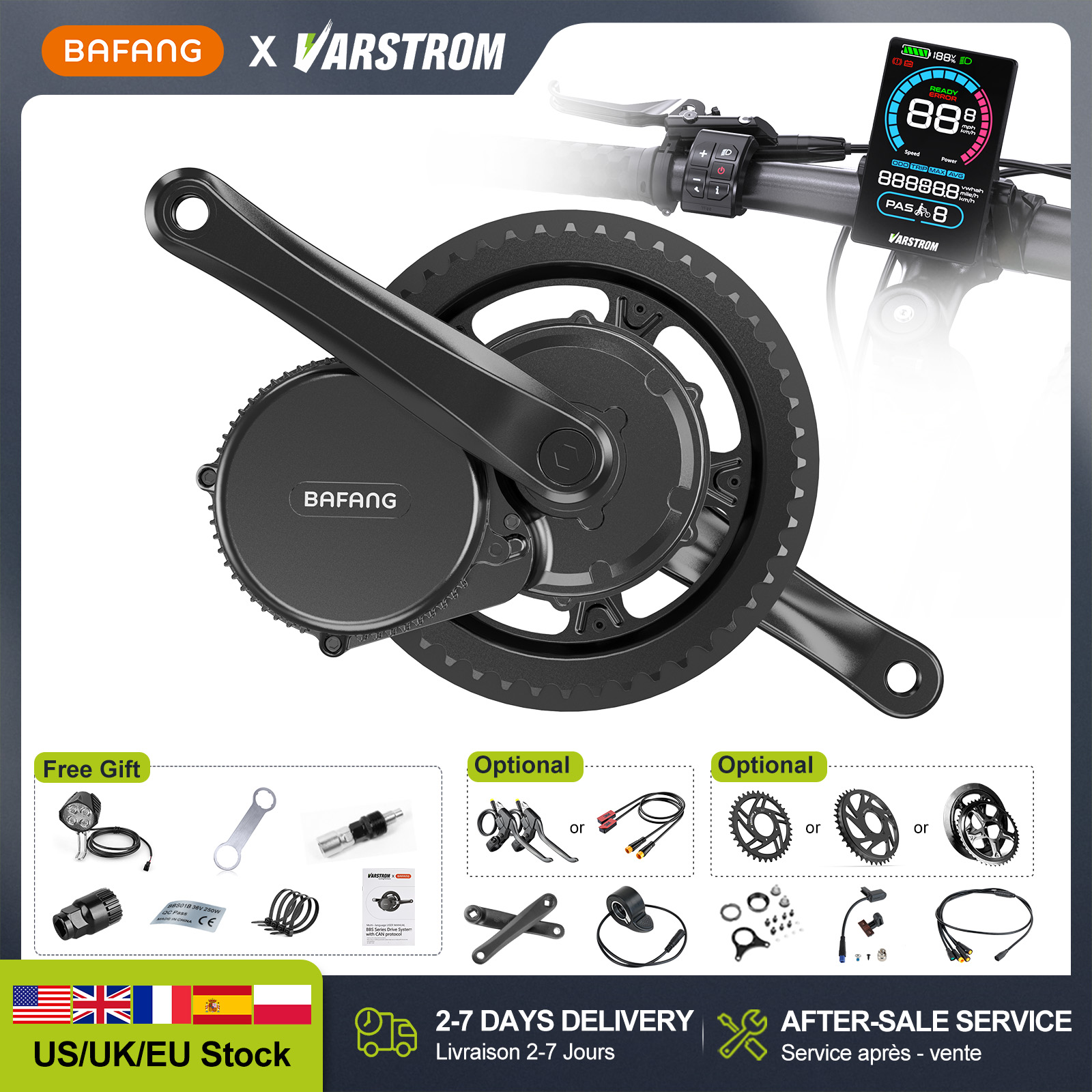 【米国株】BAFANG 48V 500W 750W 52V  - Mid Drive Conversion Kit 1000W のレビューと価格